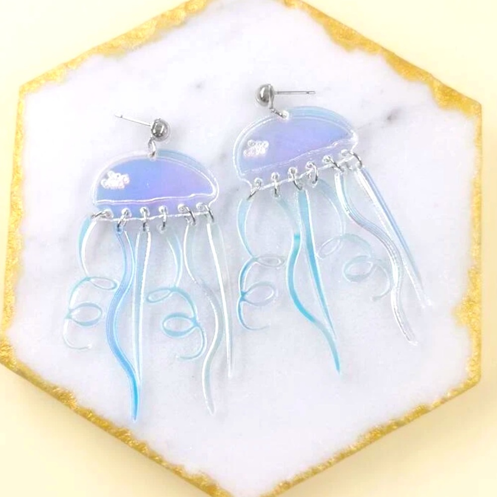 Acrylic Jellyfish Earrings